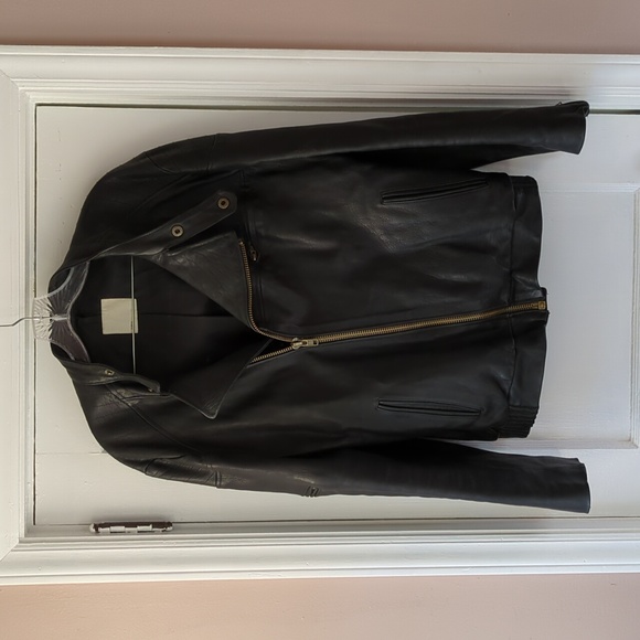 Lova Black Leather Motorcycle Jacket Made in USA - Picture 1 of 5
